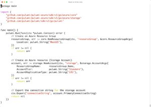 Abbildung 3: Das Beispiel erledigt dieselbe Aufgabe wie das Python-Beispiel in <a href="#artRef-f2">Abbildung 2</a>, ist jedoch in Go verfasst.