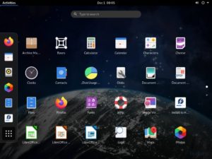 Abbildung 2: Fedora&nbsp;33 Workstation bietet ein gegen&uuml;ber der Vorversion leicht &uuml;berarbeitetes Design.