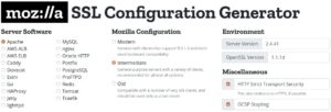 Abbildung 3: Der Mozilla SSL Configuration Generator hilft, die optimale Apache-TLS-Konfiguration zu finden.