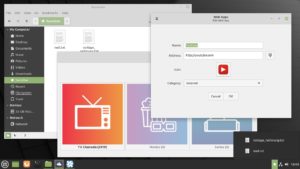 Abbildung 2: Linux Mint 20.1 kann Webapps wie Desktop-Anwendungen behandeln und über Hypnotix freie IPTV-Sender abrufen.