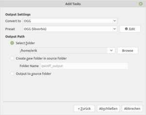 Abbildung 15: Obacht: Hier m&uuml;ssen Sie darauf achten, das korrekte Format einzustellen.