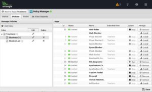 Abbildung 2: Im Policy Manager definieren Sie, welche Apps die Untangle-Firewall für eine Regel anwendet.