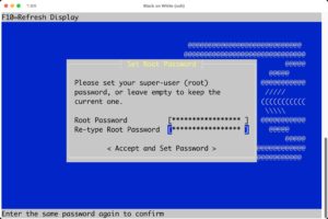 Abbildung 2: Das während der Installation gesetzte Root-Passwort fungiert als Schlüssel zur GUI – notieren Sie es also unbedingt.