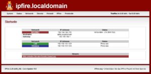 Abbildung 4: Die Netzwerkkonfiguration im Web-Interface von IPFire.