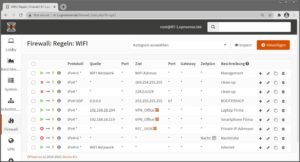 Abbildung 6: Das Regelwerk trennt die WiFi-Clients vom restlichen Heimnetz.