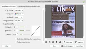 Abbildung 6: Die schlichte Oberfläche von Skanlite erklärt sich von selbst.