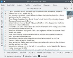 Abbildung 10: Beim Spaltensatz verhaspelt sich die Texterkennung.