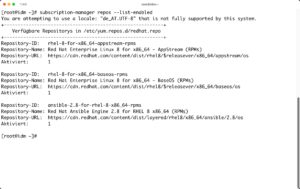 Abbildung 3: Um IdM per Ansible auf RHEL 8 zu installieren, benötigen Sie neben den Base-Repositories noch das vom Anbieter bereitgestellte Ansible-Repo.