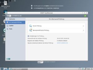 Abbildung 6: Das Programm ESET SysRescue übernimmt das Scannen und die Reparatur von Windows-Partitionen.
