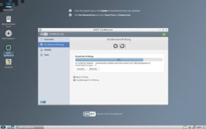 Abbildung 7: Den Fortgang des Prüfungslaufs visualisiert ESET SysRescue über eine Fortschrittsanzeige.