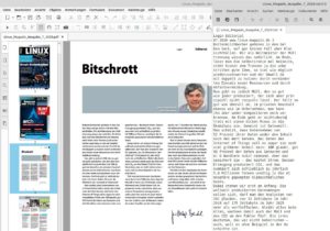 Abbildung 2: Die integrierte Texterkennung von Master PDF Editor kommt auch bestens mit Spaltensatz zurecht.