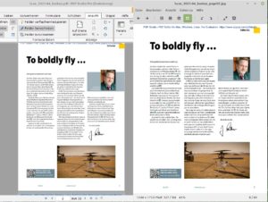 Abbildung 5: PDF-Dateien (links) lassen sich mit PDF Studio bestens in Bilddateien (rechts) konvertieren.