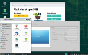 Abbildung 1: Neben XFCE 4.16 stehen in OpenSuse Leap 15.3 noch sieben weitere Desktop-Umgebungen zur Wahl.