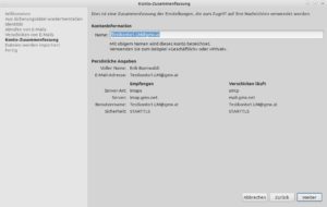 Abbildung 4: Der Startassistent richtet bei Evolution das erste Konto nahezu vollautomatisch ein.