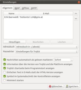 Abbildung 16: Trojitá kommt mit einem einfachen, aber effektiv zu nutzenden Konfigurationsdialog.