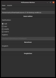 Abbildung 2: In der Vorgabe erscheint eine mit Fyne erstellte grafische Oberfläche im Dark Theme.