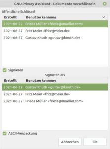 Abbildung 3: Der Verschlüsselungsdialog fällt leicht verständlich aus.