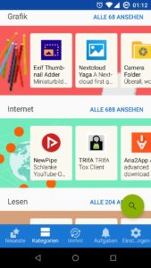 Abbildung 3: Kategorien erleichtern die Suche nach einer App.