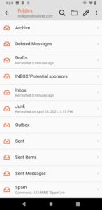 Abbildung 7: Der E-Mail-Client von /e/OS.