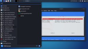 Abbildung 1: Kali Linux nutzt XFCE als Desktop und sammelt alle Tools im Startmenü. Die »kali-tweaks« müssen Sie direkt im Terminal aufrufen.