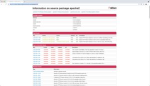 Abbildung 1: Die Security-Teams der großen Anbieter (wie hier von Debian) überwachen Sicherheitsalarme und stellen die Patches in Form kompletter Pakete zur Verfügung.