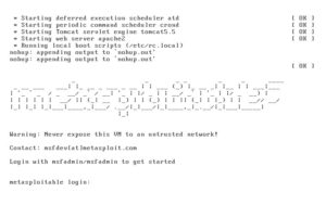 Abbildung 3: Metasploitable, eine extra verwundbare Linux-Version, bietet f&uuml;r Lernende gute Angriffspunkte.
