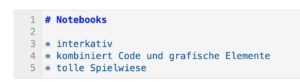 Abbildung 3: Ein Textfragment in Markdown-Notation.