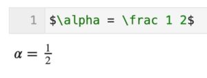 Abbildung 4: Eine einfache mathematische Formel in LaTeX.