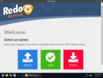 Das Live-System Redo Rescue hilft beim Erstellen von Backups und deren Wiederherstellung.
