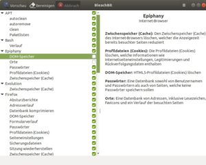 Abbildung 3: Bleachbit liefert ausführliche Infos zu den Löschroutinen.