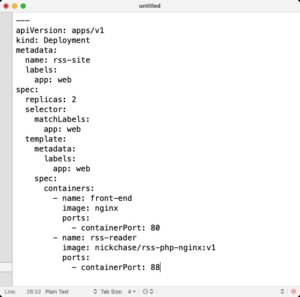 Abbildung 1: Diese Pod-Definition für Kubernetes zählt zu den noch eher übersichtlichen Exemplaren. Je größer die Umgebungen werden, desto komplexer fallen auch die zugehörigen Ressourcendefinitionen aus.