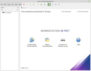Abbildung 9: Hochmodern und ohne Schnickschnack präsentiert sich auch VMware Workstation Pro.