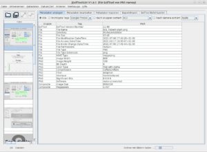 Abbildung 3: Mit dem grafischen Frontend jExiftoolGUI lassen sich Metadaten wesentlich übersichtlicher anzeigen und bearbeiten.