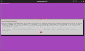 Abbildung 4: Wer unter Ubuntu EncFS installiert, bekommt eine nachdrückliche Warnung eingeblendet. Es rät sich an, GocryptFS einzusetzen, das die Sicherheitsprobleme von EncFS behoben hat.