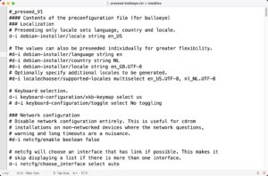 Abbildung 5: Neue Preseeding-Optionen kommen hinzu, andere fallen weg: Wer Debian automatisch installiert, hat ein bisschen Arbeit vor sich.