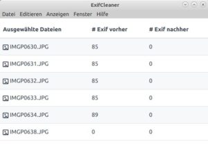 Abbildung 5: Exifcleaner ist ein reines Löschwerkzeug für Metadaten.