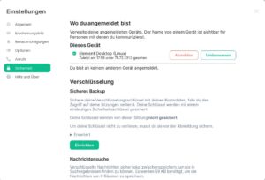Abbildung 3: Ein detaillierter Einstellungsdialog erm&ouml;glicht die Konfiguration der Datenverschl&uuml;sselung.