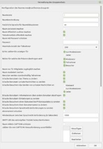 Abbildung 6: F&uuml;r neue Gruppen steht ein au&szlig;erordentlich detaillierter Konfigurationsdialog in Gajim bereit.