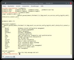 Abbildung 7: Auch an der Linux-Befehlszeile kann der Admin zahlreiche Einstellungen setzen und Module installieren.