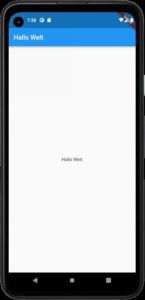 Abbildung 1: So pr&auml;sentiert sich die fertige Hello-World-App.