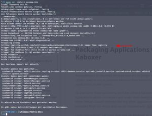 Abbildung 3: Bei der Installation von Kaboxer-Paketen über das Paketsystem von Debian kommen die eigentlichen Inhalte als Docker-Image von der GitLab-Registry der Kali-Entwickler ins System.