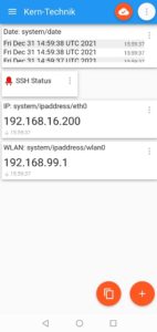 Abbildung 6: Mit dem Testsystem per WLAN verbunden, lassen sich via MQTT Infos abrufen.
