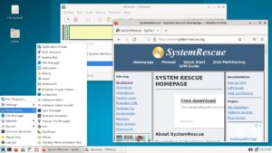 Abbildung 2: Das Live-System SystemRescue liefert einen wertvollen Werkzeugkasten zur Datenrettung.