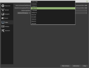 Abbildung 2: Mit OBS Studio k&ouml;nnen Sie auch die Aufl&ouml;sung der Screencasts variabel gestalten.