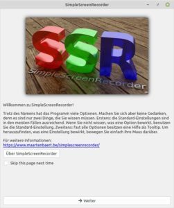 Abbildung 5: Das Willkommensfenster dient lediglich der Begr&uuml;&szlig;ung.