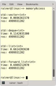 Abbildung 2: Performance unter Linux.