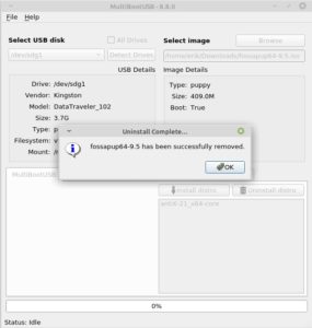 Abbildung 2: Mit nur wenigen Mausklicks löschen Sie obsolete Abbilder vom USB-Stick.