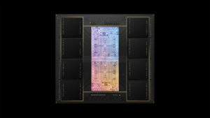 Abbildung 1: Der M1 Ultra besteht aus 114 Milliarden Transistoren und unterstützt bis zu 128 GByte Arbeitsspeicher. Quelle: Apple