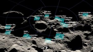 Die NASA hat für die Artemis-Mission 13 mögliche Landegebiete in der Nähe des Mondsüdpols identifiziert.