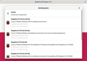 Abbildung 1: Für das Schreiben des Betriebssystemabbilds bietet die Raspberry Pi Foundation einen Assistenten für Linux, MacOS und Windows an.